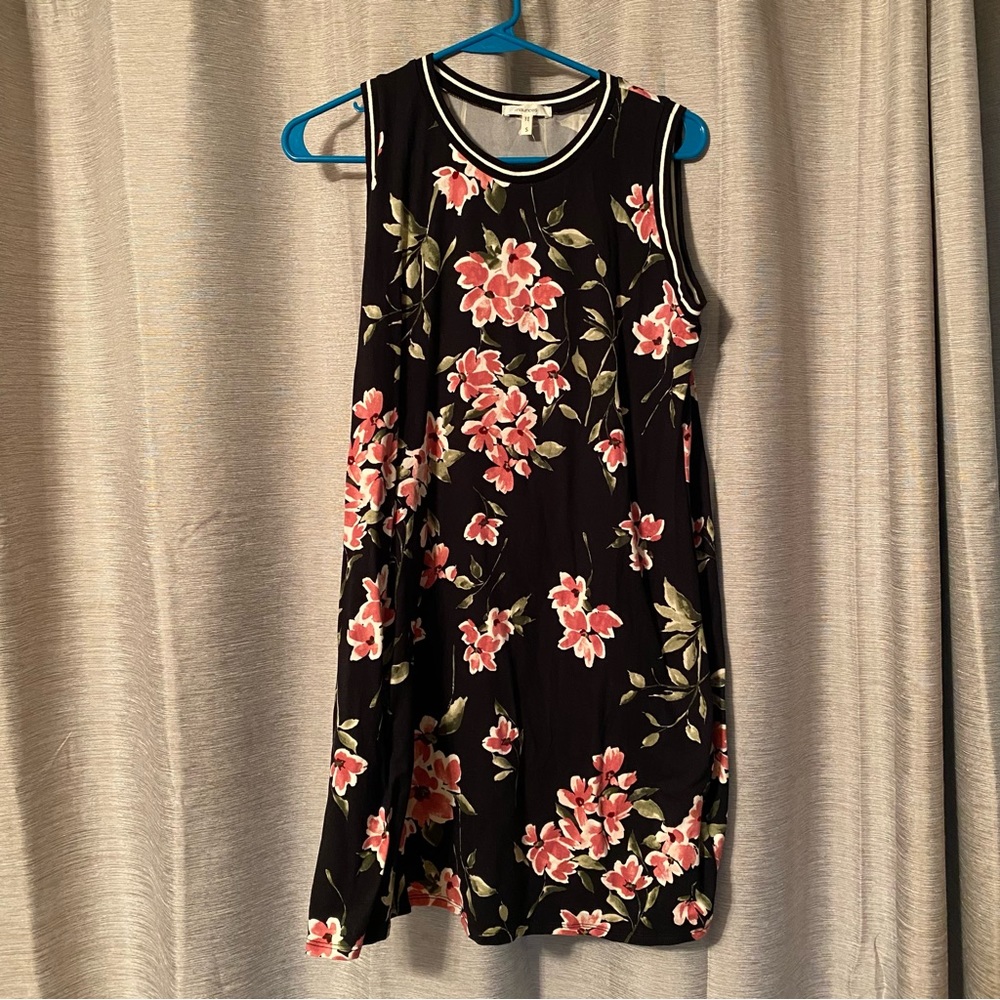 Maurice’s Black Floral Print Sleeveless Dress~NWT